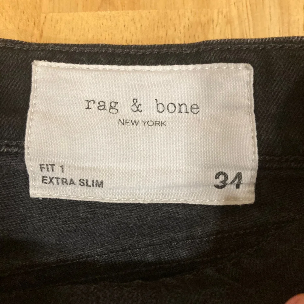 Rag & Bone Jeans Modele Mens Size 34 Classic Fit Black Straight size 34 - Picture 6 of 14